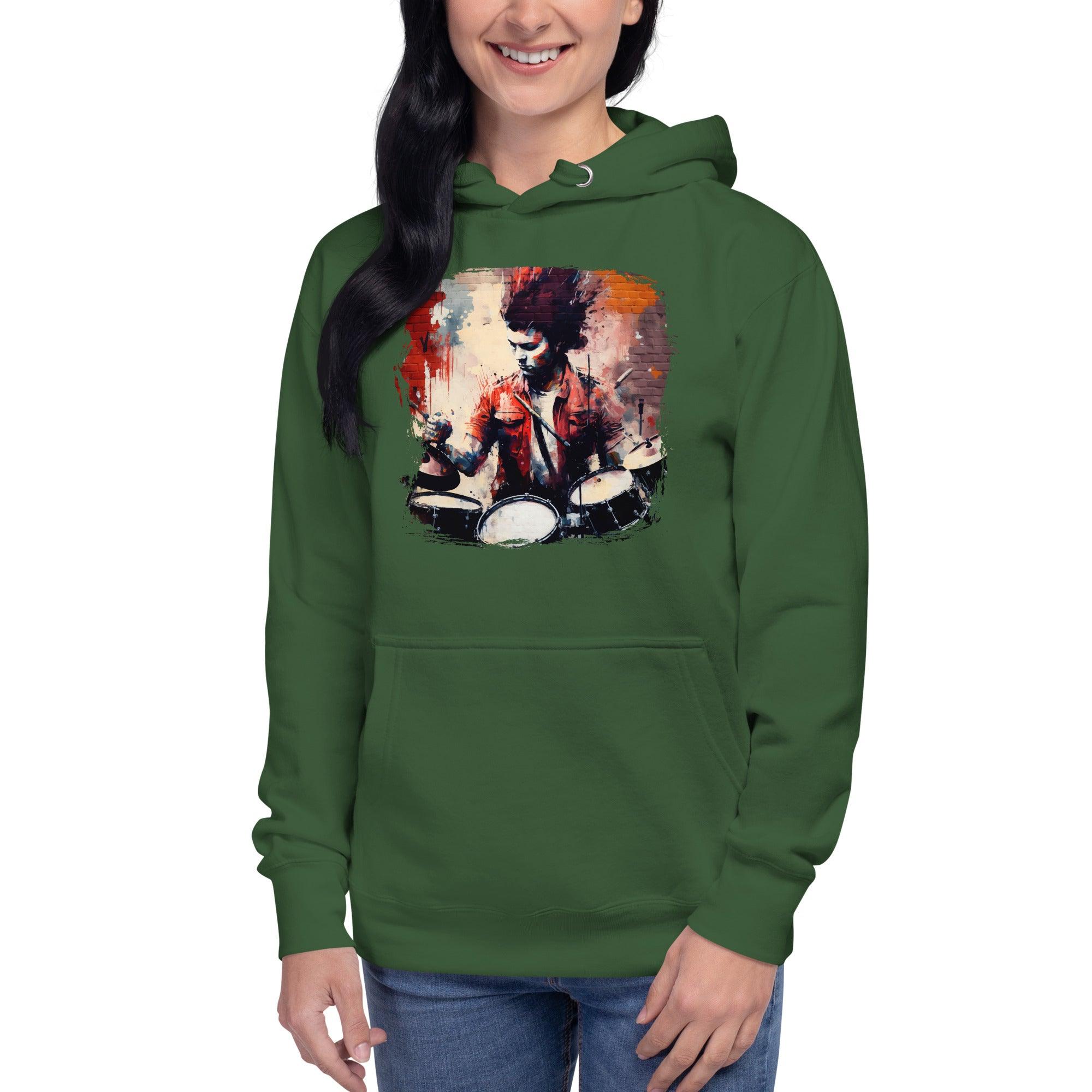 Bashing The Cymbals Fiercely Unisex Hoodie - Beyond T-shirts