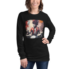 Bashing The Cymbals Fiercely Unisex Long Sleeve Tee - Beyond T-shirts