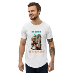Be Bold Be Fearless Men's Curved Hem T-Shirt - Beyond T-shirts