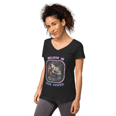 Believe In Your Power Women’s Fitted V-neck T-shirt - Beyond T-shirts