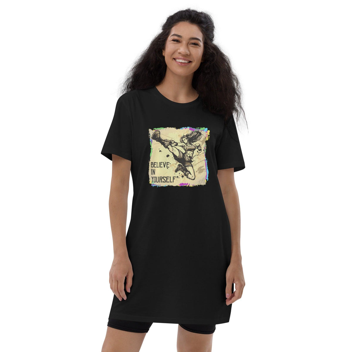 Believe In Yourself Organic cotton t-shirt dress - Beyond T-shirts