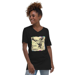 Believe In Yourself Unisex Short Sleeve V-Neck T-Shirt - Beyond T-shirts