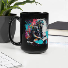 Blasting The Beats Out Black Glossy Mug - Beyond T-shirts