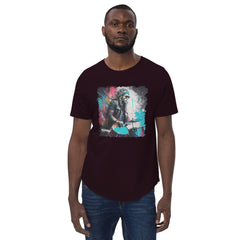 Blasting The Beats Out Men's Curved Hem T-Shirt - Beyond T-shirts