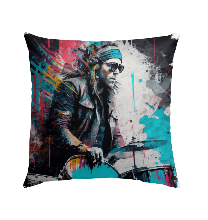 Blasting The Beats Out Outdoor Pillow - Beyond T-shirts