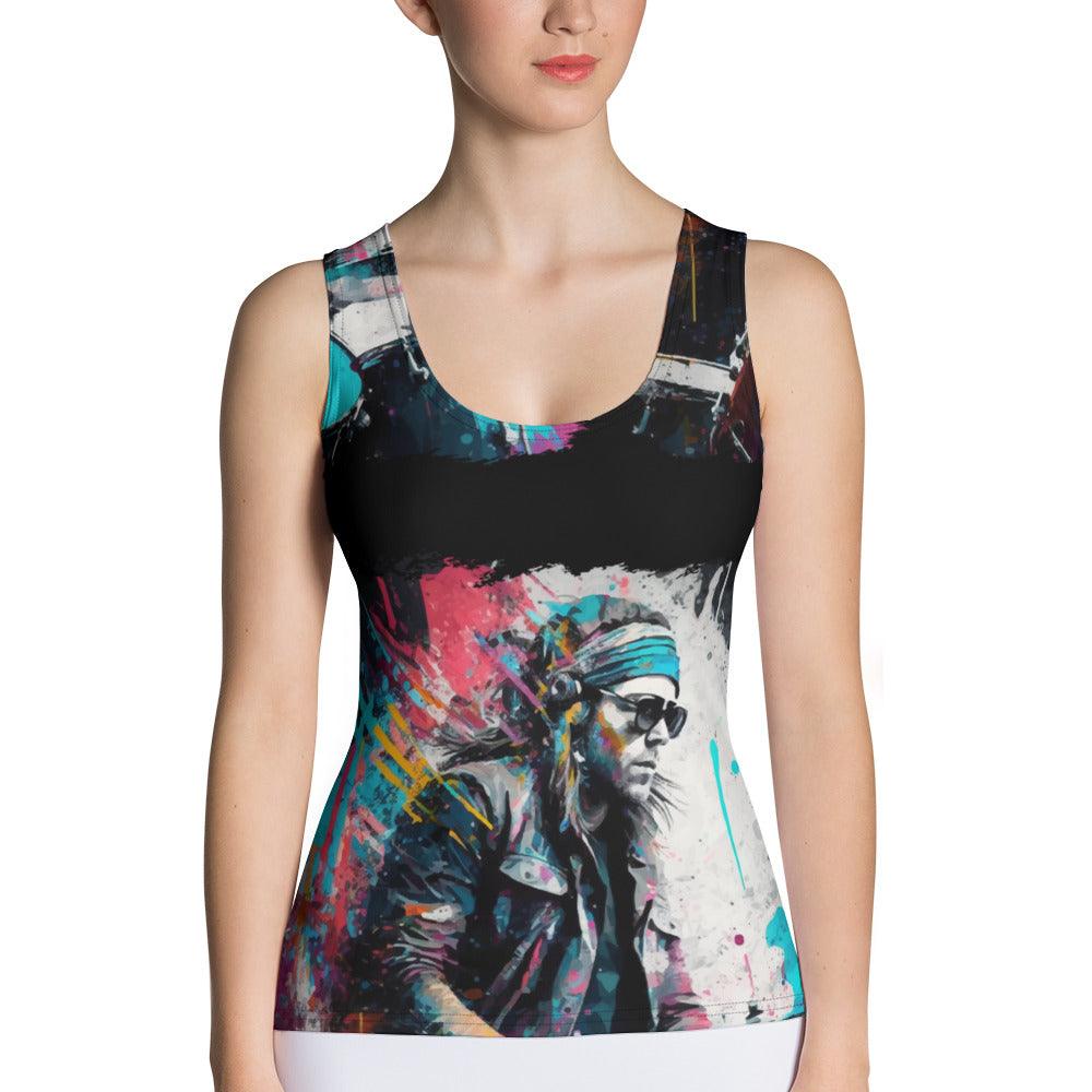 Blasting The Beats Out Sublimation Cut & Sew Tank Top - Beyond T-shirts