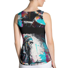 Blasting The Beats Out Sublimation Cut & Sew Tank Top - Beyond T-shirts