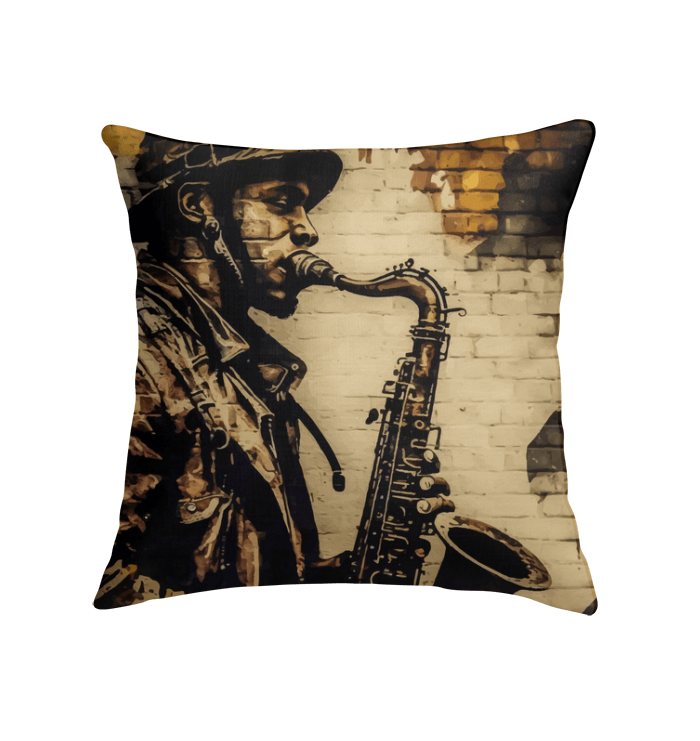 Blowin' On The Horn Indoor Pillow - Beyond T-shirts