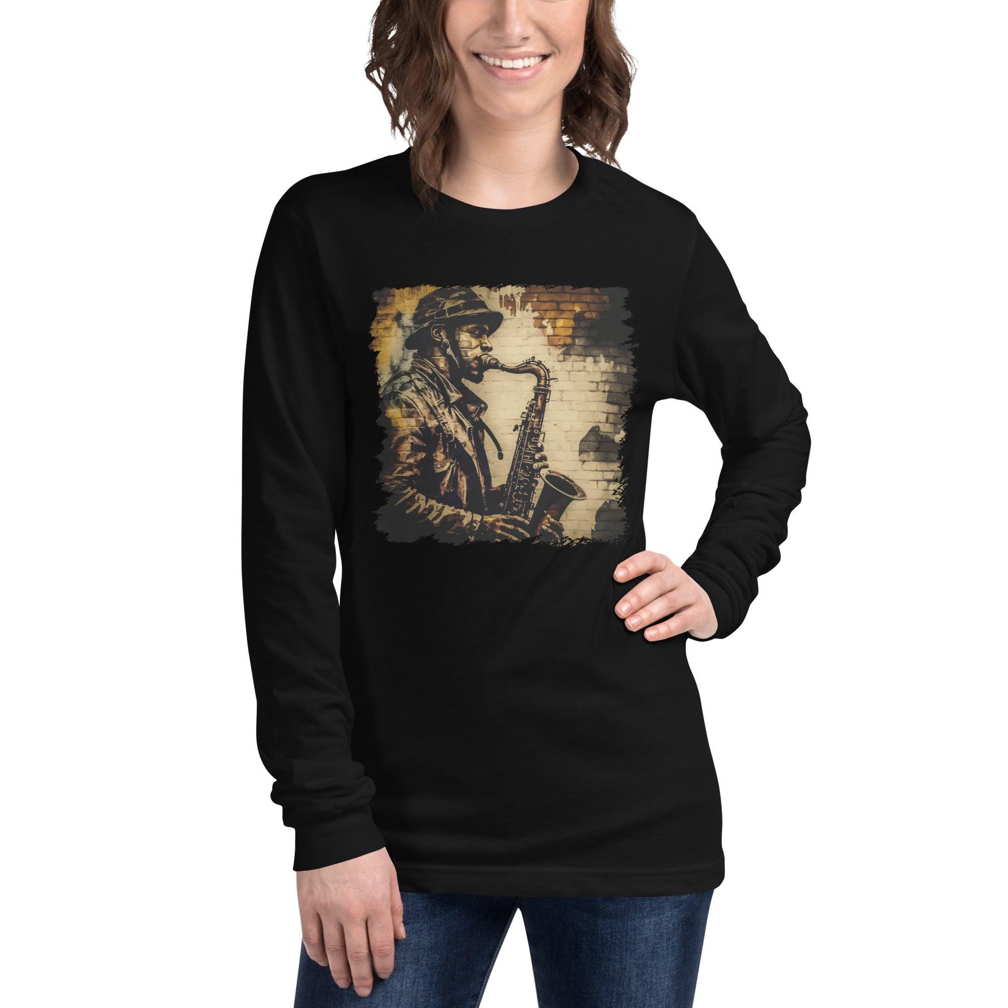 Blowin' On The Horn Unisex Long Sleeve Tee - Beyond T-shirts