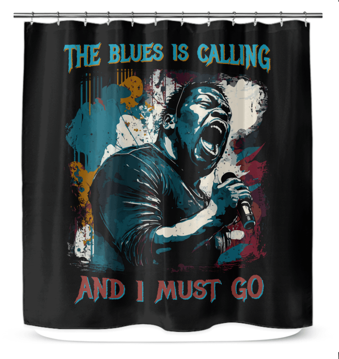 Blue Is Calling Shower Curtain - Beyond T-shirts