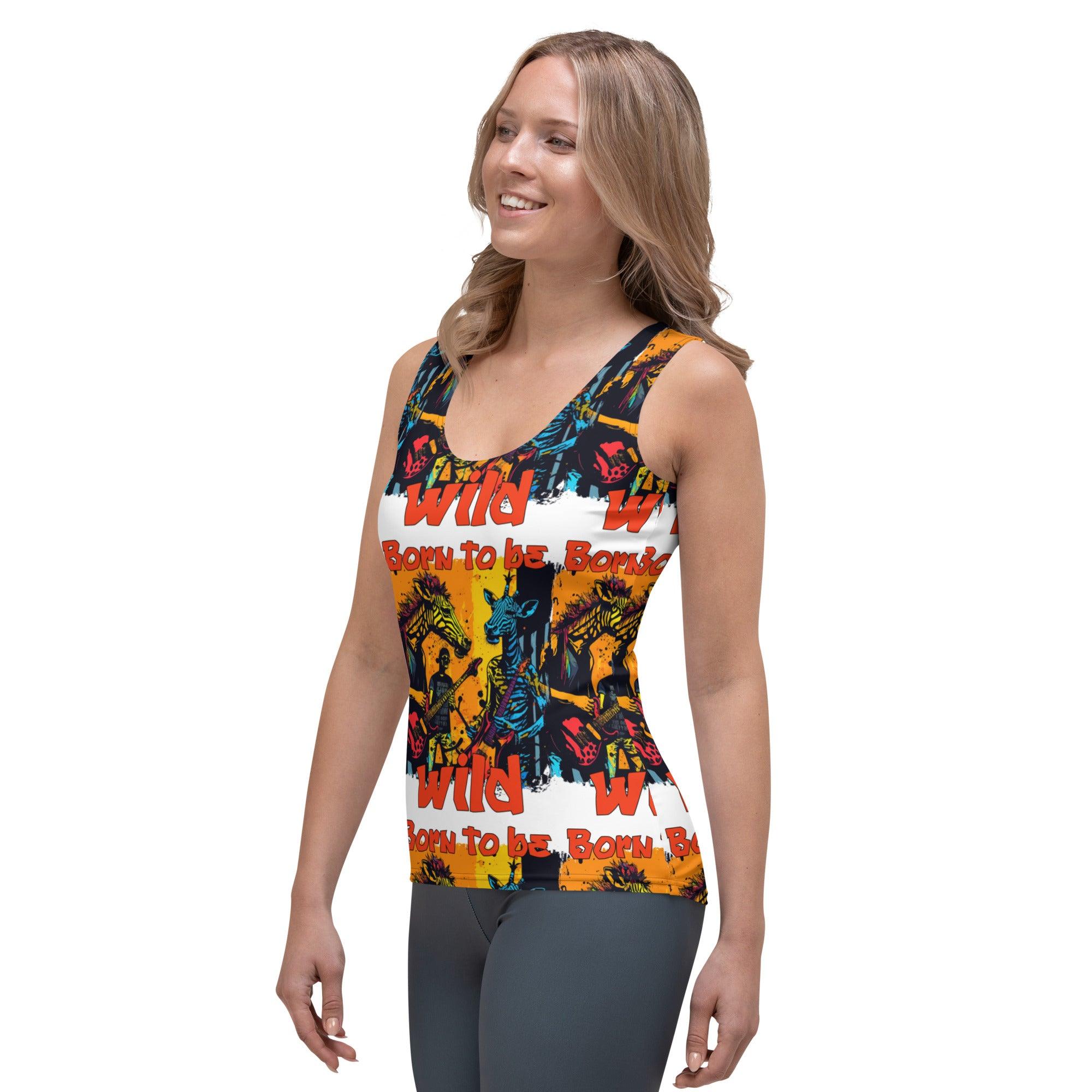 Born To Be Wild Sublimation Cut & Sew Tank Top - Beyond T-shirts