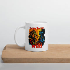 Born To Be Wild White Glossy Mug - Beyond T-shirts