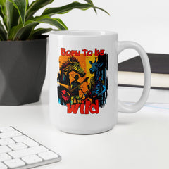 Born To Be Wild White Glossy Mug - Beyond T-shirts