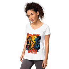 Born To Be Wild Women’s Fitted V-neck T-shirt - Beyond T-shirts