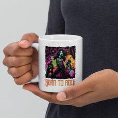 Born To Rock White Glossy Mug - Beyond T-shirts