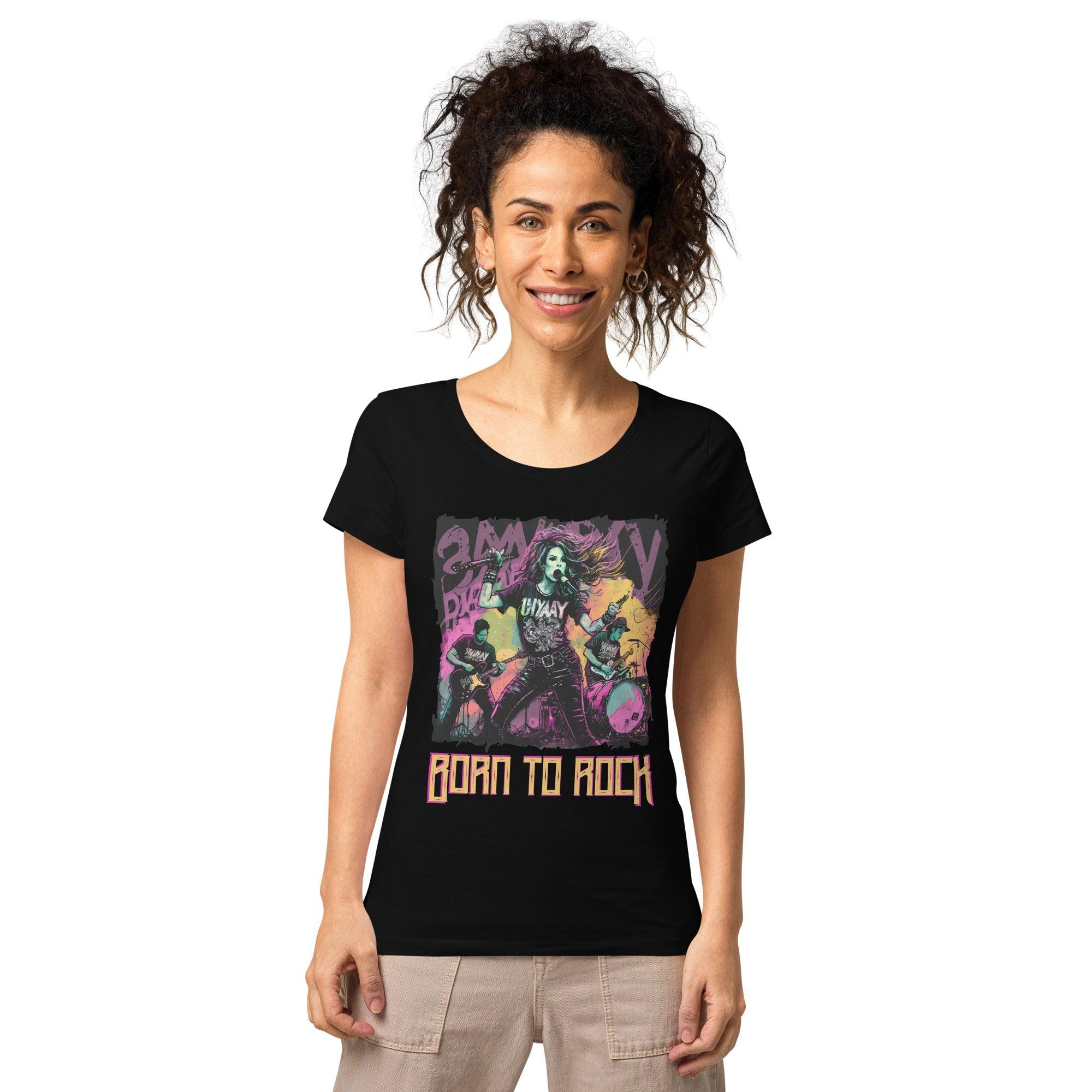 Born to rock women’s basic organic t-shirt - Beyond T-shirts