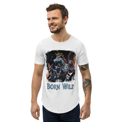 Born Wild Men's Curved Hem T-Shirt - Beyond T-shirts