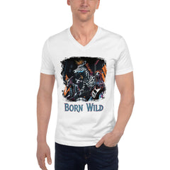 Born Wild Unisex Short Sleeve V-Neck T-Shirt - Beyond T-shirts