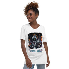 Born Wild Unisex Short Sleeve V-Neck T-Shirt - Beyond T-shirts