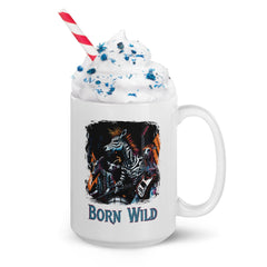 Born Wild White Glossy Mug - Beyond T-shirts