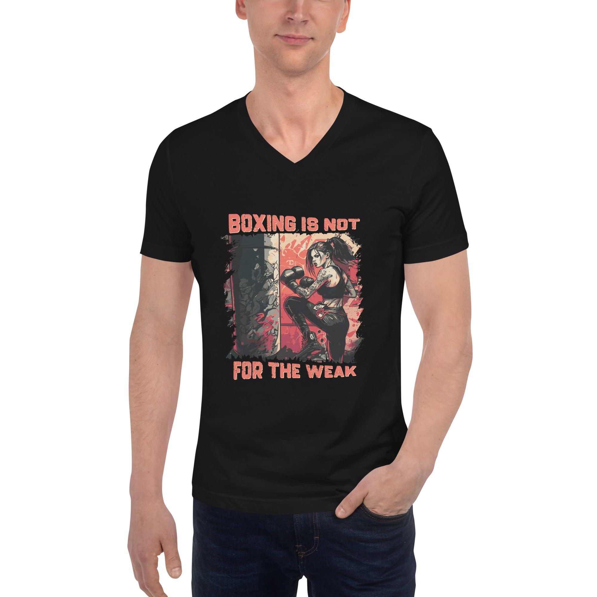 Boxing Is Not for The Weak Unisex Short Sleeve V-Neck T-Shirt - Beyond T-shirts