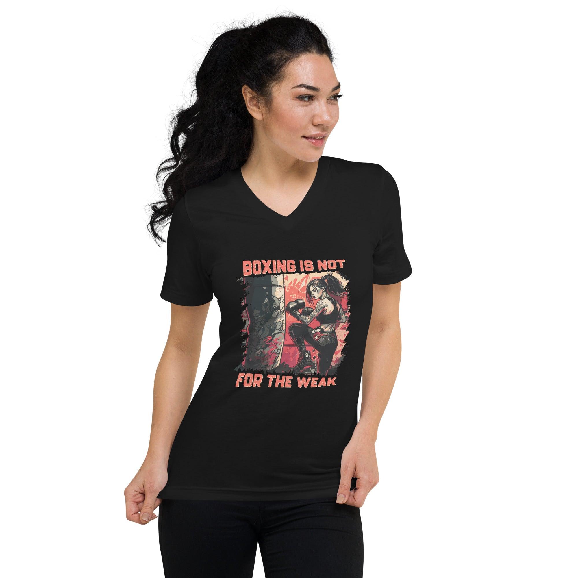Boxing Is Not for The Weak Unisex Short Sleeve V-Neck T-Shirt - Beyond T-shirts