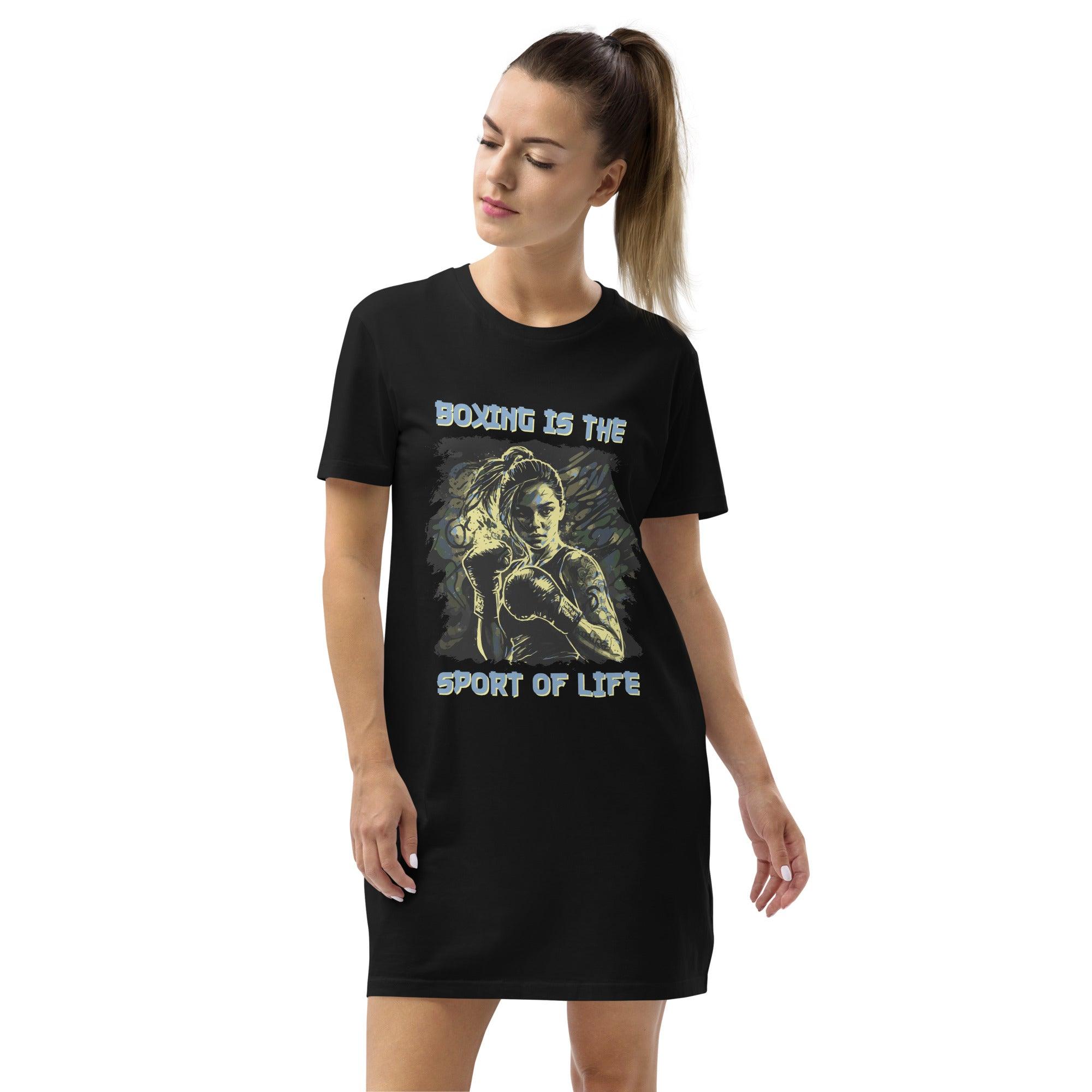 Boxing Is The Sport Of Life Organic Cotton T-shirt Dress - Beyond T-shirts