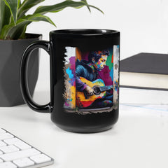 Breaking Musical Barriers Black Glossy Mug - Beyond T-shirts