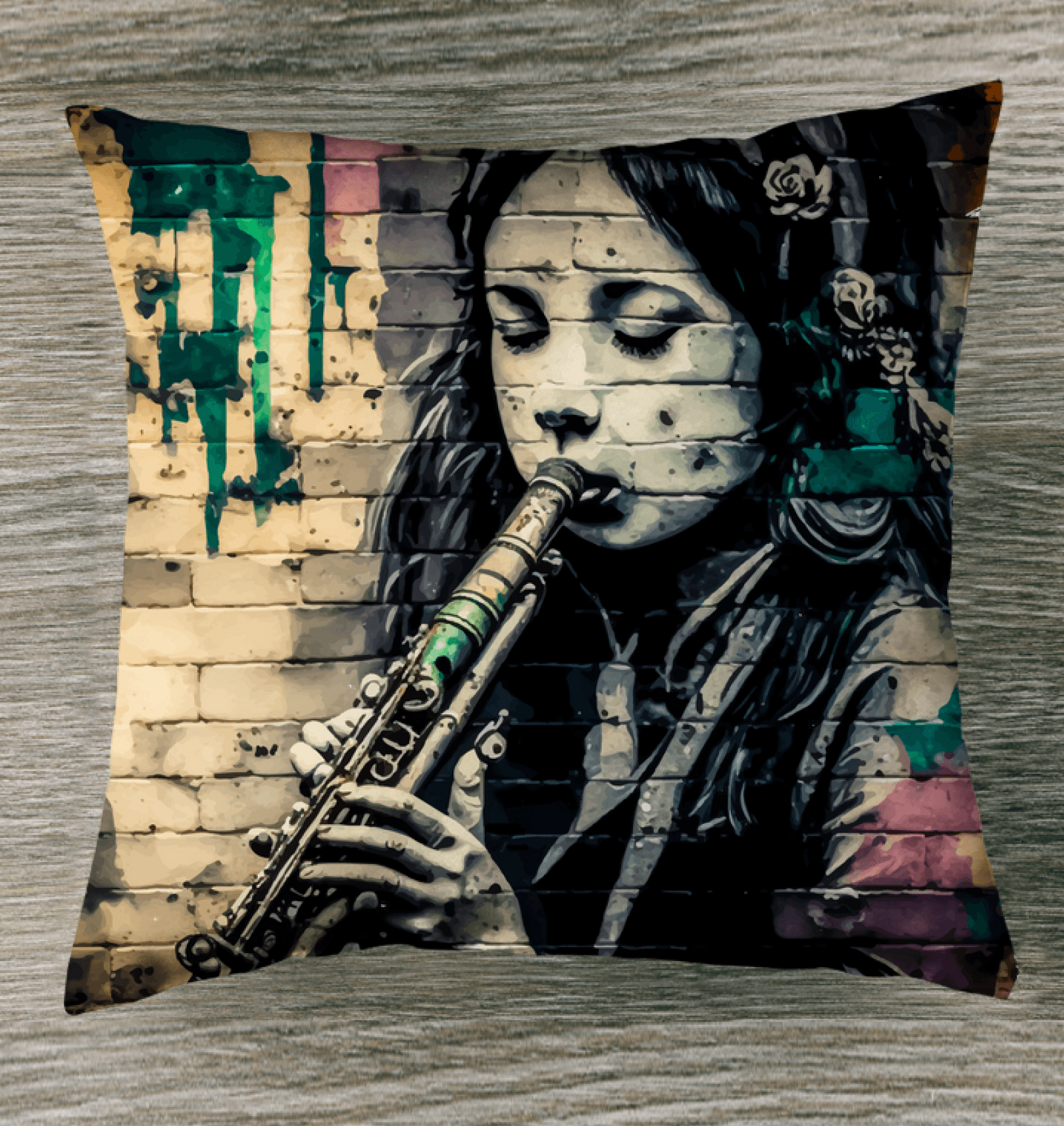 Breathing Life Into Music Outdoor Pillow - Beyond T-shirts