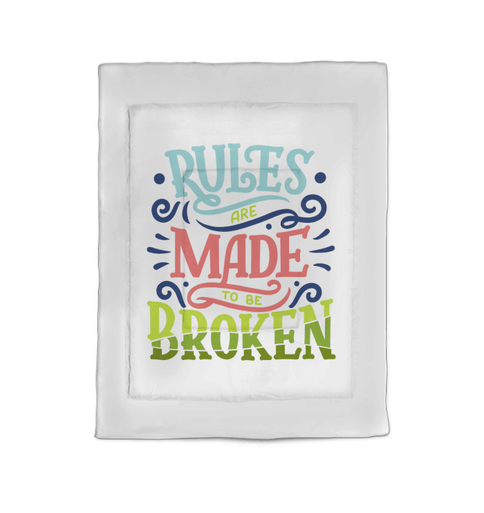 Broken Rules Comforter Twin - Beyond T-shirts