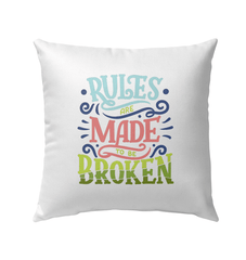 Broken Rules Outdoor Pillow - Beyond T-shirts