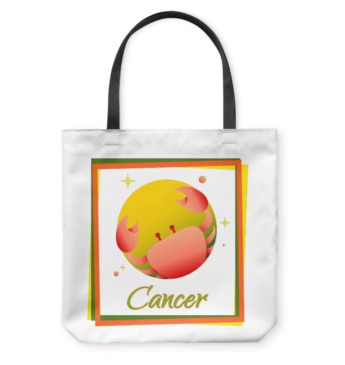 Cancer Basketweave Tote Bag | Zodiac Series 3 - Beyond T-shirts