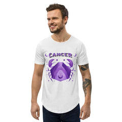 Cancer Men's Curved Hem T-Shirt | Zodiac Series 2 - Beyond T-shirts