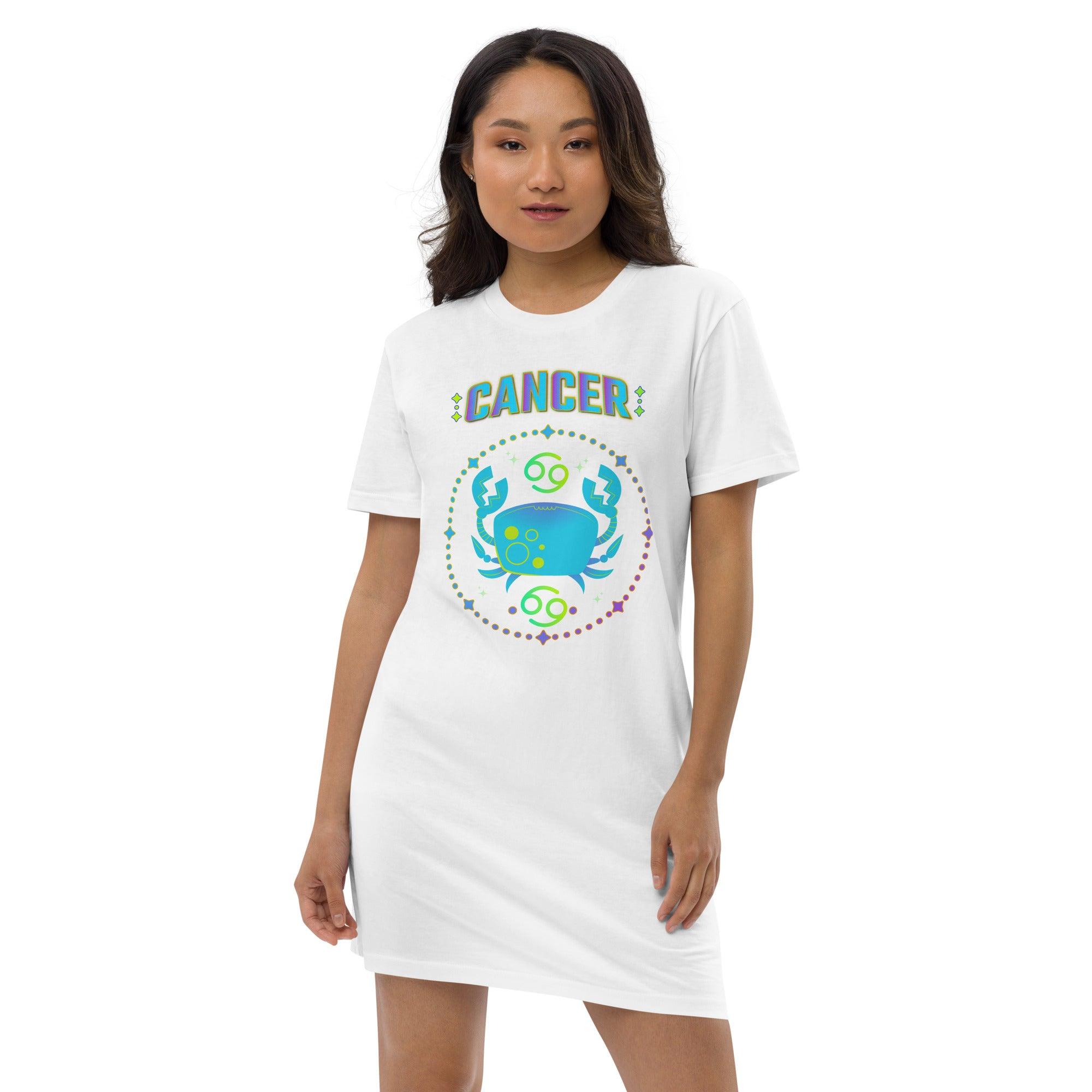 Cancer Organic Cotton T-Shirt Dress | Zodiac Series 1 - Beyond T-shirts