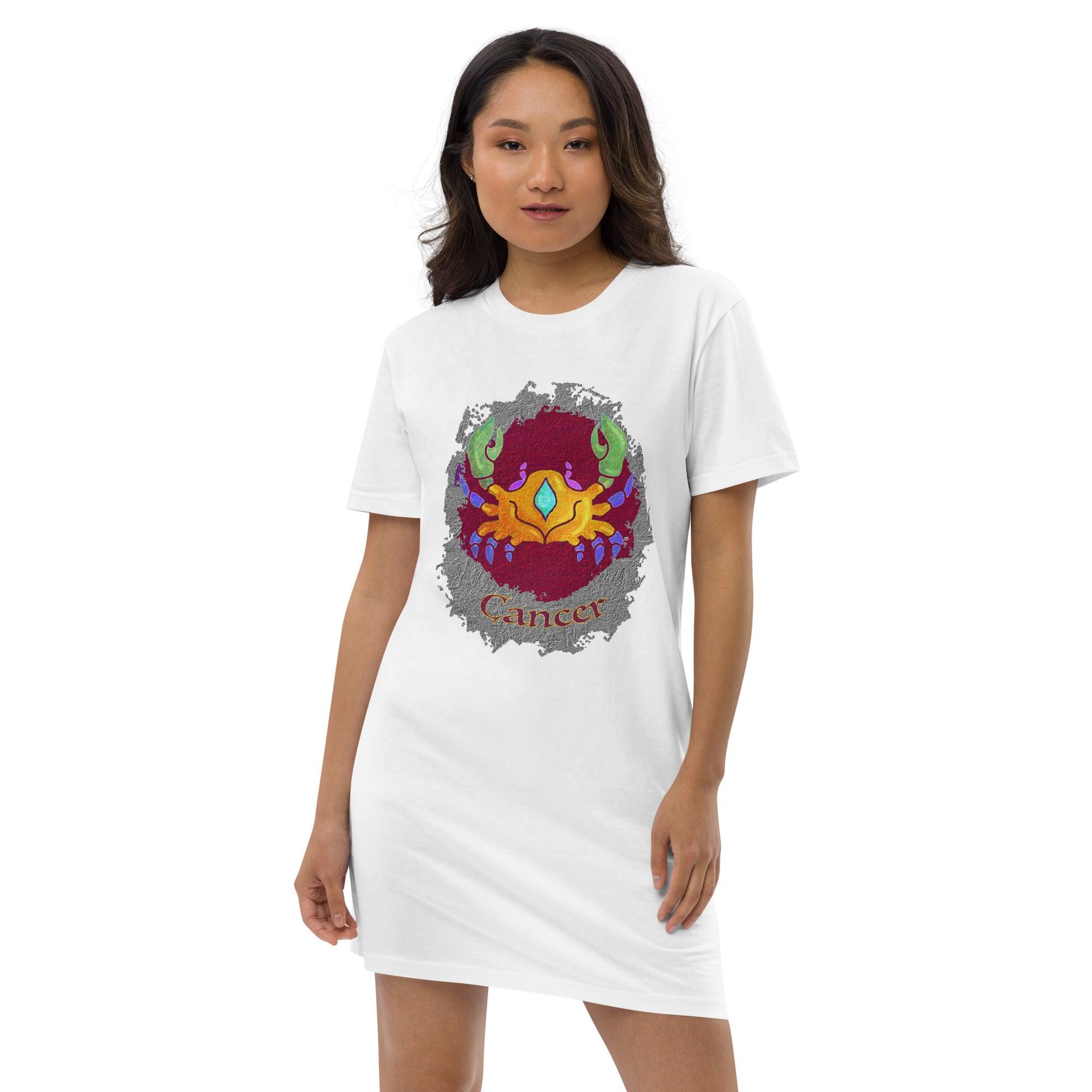 Cancer Organic Cotton T-shirt Dress | Zodiac Series 11 - Beyond T-shirts