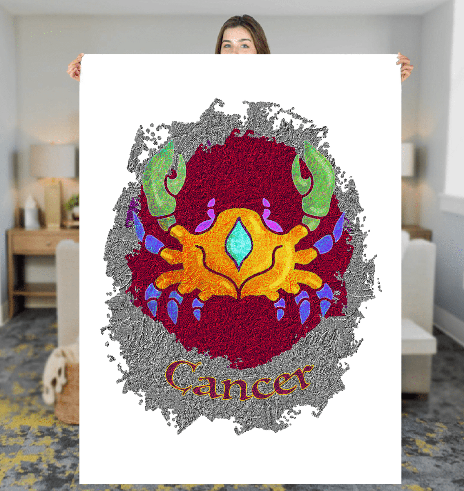 Cancer Sherpa Blanket | Zodiac Series 11 - Beyond T-shirts