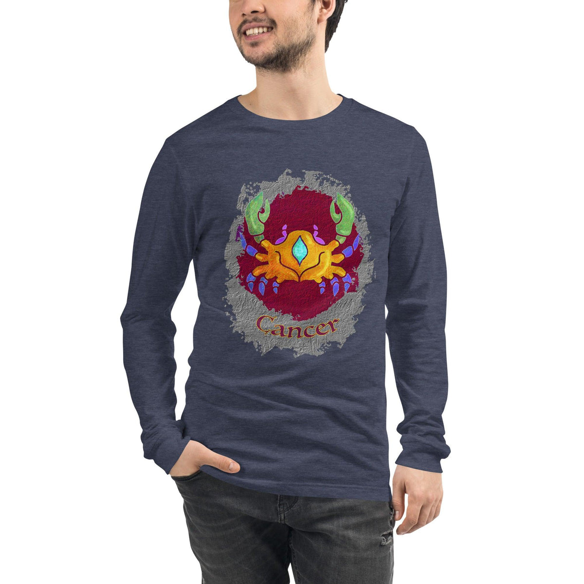 Cancer Unisex Long Sleeve Tee | Zodiac Series 11 - Beyond T-shirts