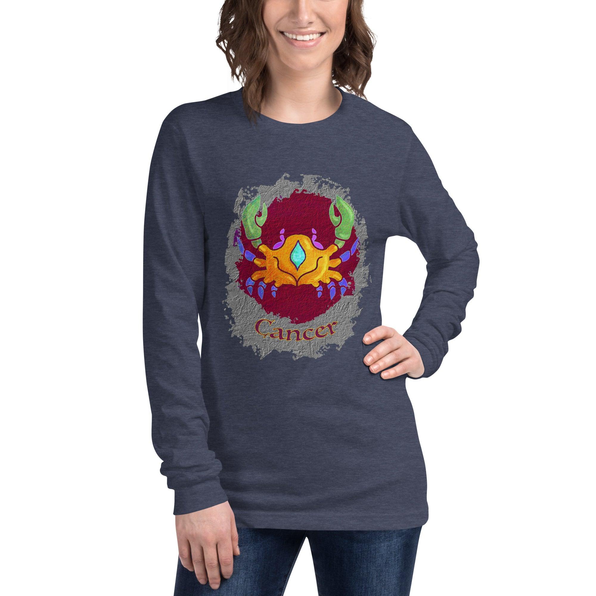 Cancer Unisex Long Sleeve Tee | Zodiac Series 11 - Beyond T-shirts