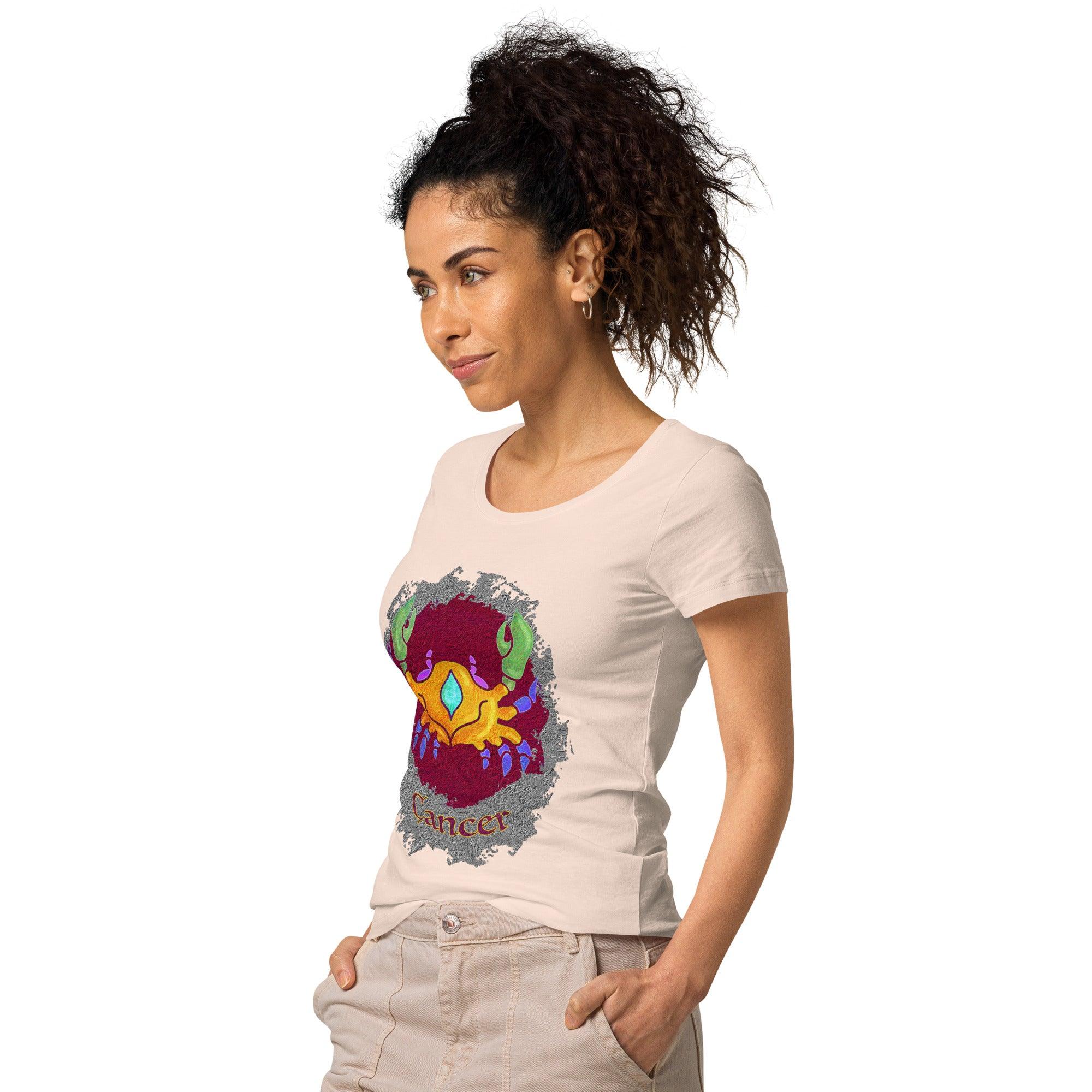 Cancer Women’s Basic Organic T-shirt | Zodiac Series 11 - Beyond T-shirts