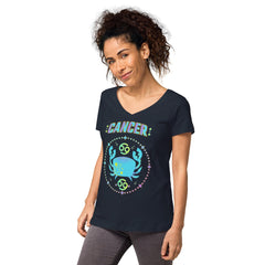 Cancer Women’s Fitted V-Neck T-Shirt | Zodiac Series 1 - Beyond T-shirts