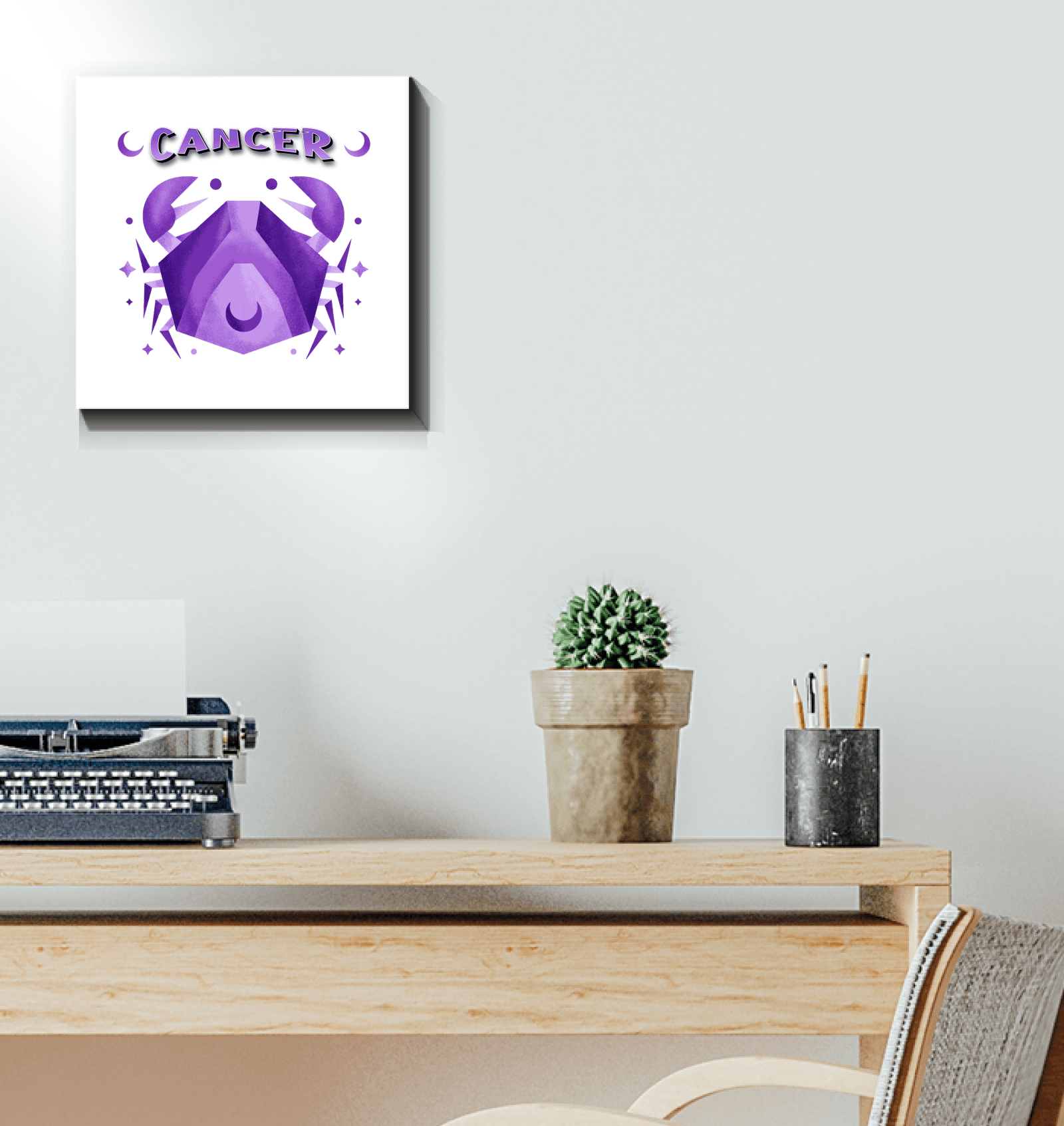 Cancer Wrapped Canvas 12x12 | Zodiac Series 2 - Beyond T-shirts