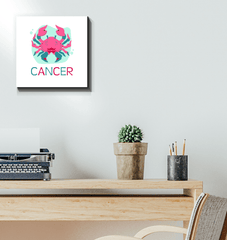 Cancer Wrapped Canvas 12x12 | Zodiac Series 4 - Beyond T-shirts