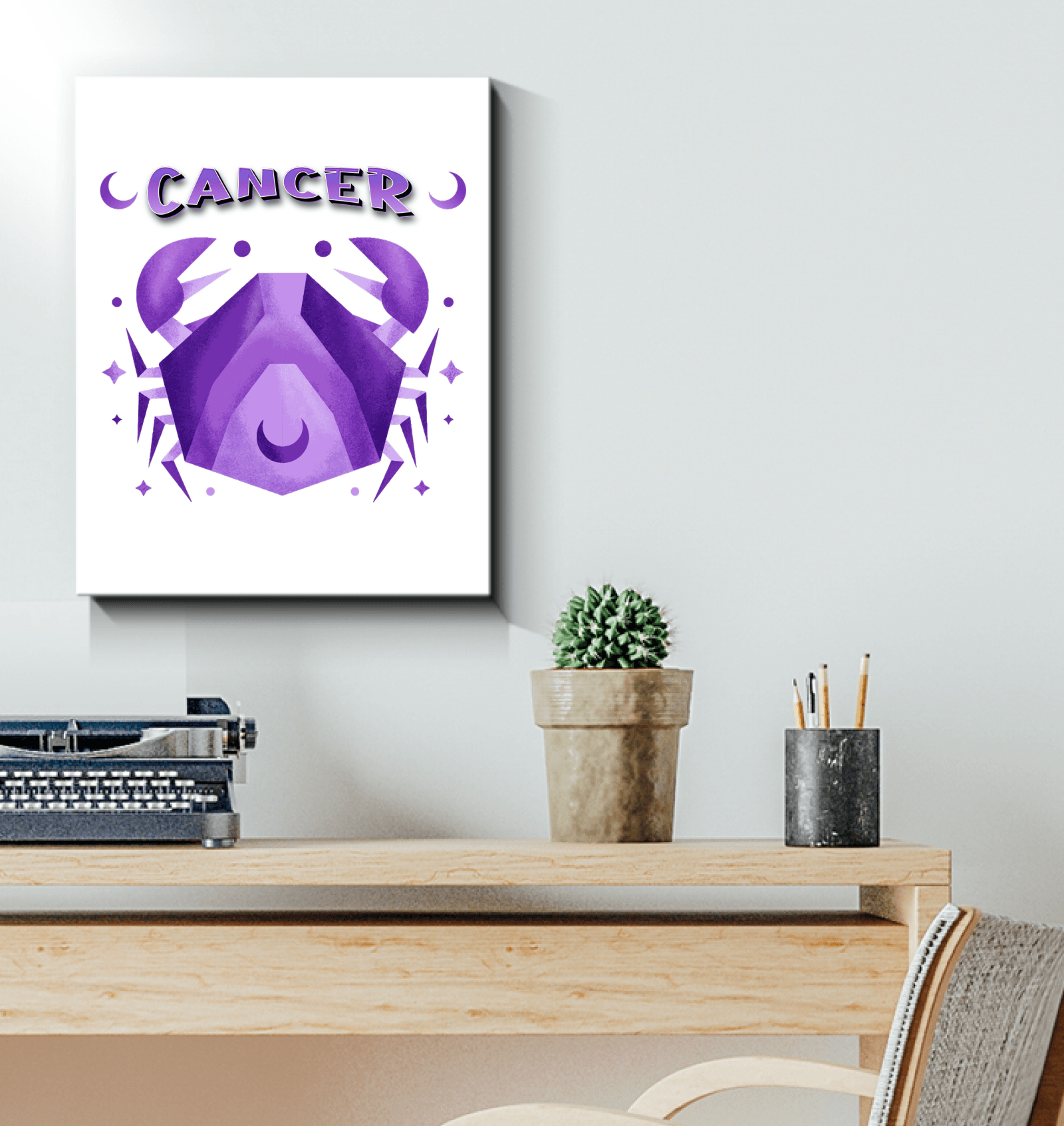 Cancer Wrapped Canvas 16x20 | Zodiac Series 2 - Beyond T-shirts