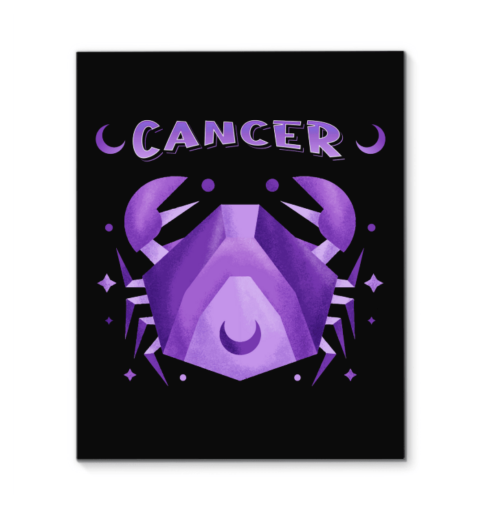 Cancer Wrapped Canvas 16x20 | Zodiac Series 2 - Beyond T-shirts