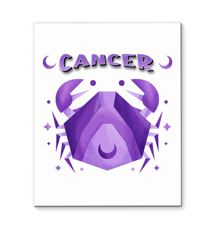 Cancer Wrapped Canvas 16x20 | Zodiac Series 2 - Beyond T-shirts