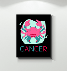 Cancer Wrapped Canvas 16x20 | Zodiac Series 4 - Beyond T-shirts