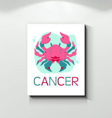 Cancer Wrapped Canvas 16x20 | Zodiac Series 4 - Beyond T-shirts