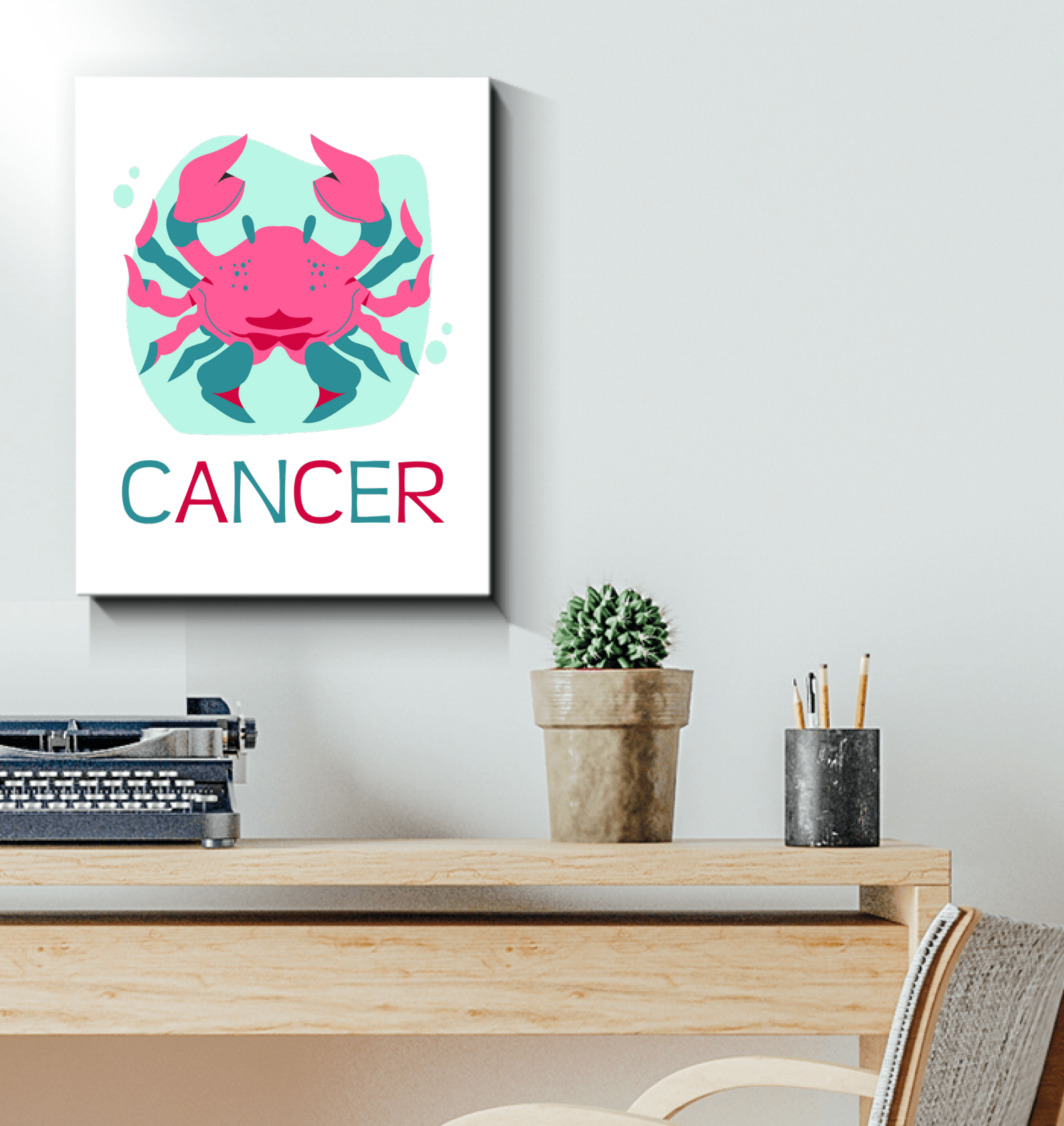 Cancer Wrapped Canvas 16x20 | Zodiac Series 4 - Beyond T-shirts