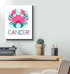 Cancer Wrapped Canvas 16x20 | Zodiac Series 4 - Beyond T-shirts