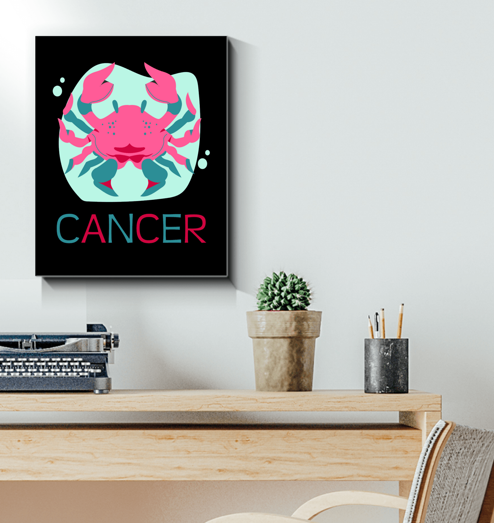 Cancer Wrapped Canvas 16x20 | Zodiac Series 4 - Beyond T-shirts